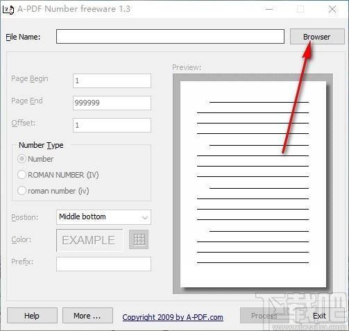 A-PDF Number下载,PDF添加页码工具,PDF添加页码