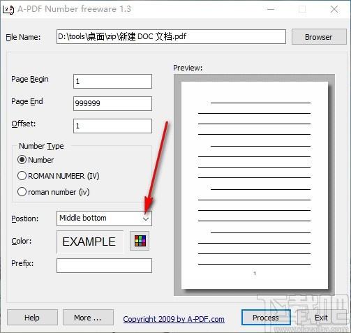 A-PDF Number下载,PDF添加页码工具,PDF添加页码