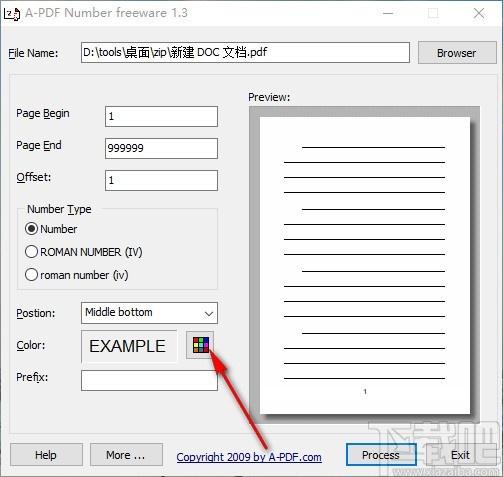 A-PDF Number下载,PDF添加页码工具,PDF添加页码
