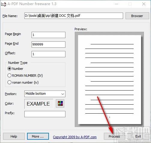 A-PDF Number下载,PDF添加页码工具,PDF添加页码