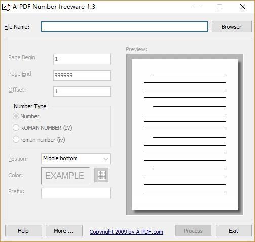 A-PDF Number下载,PDF添加页码工具,PDF添加页码